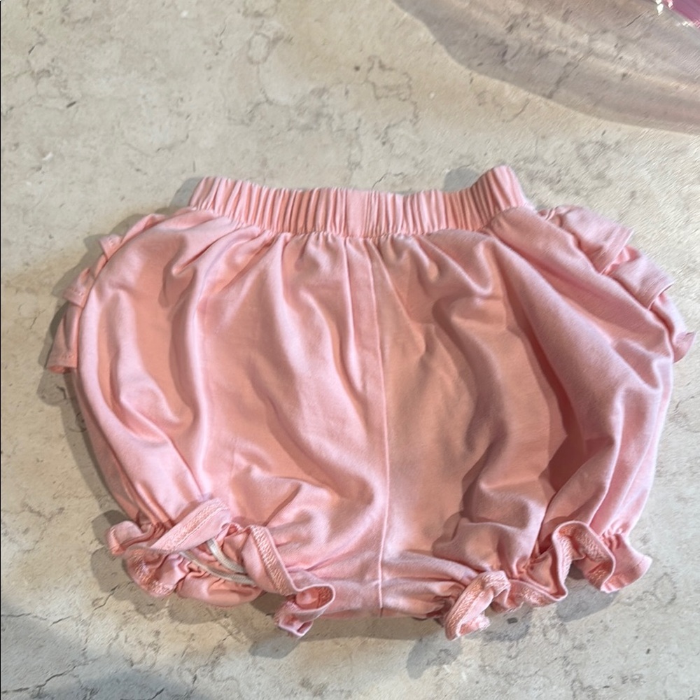 Pink Ruffled Shrimp & Grits Kids Bottoms 6mo NWOT